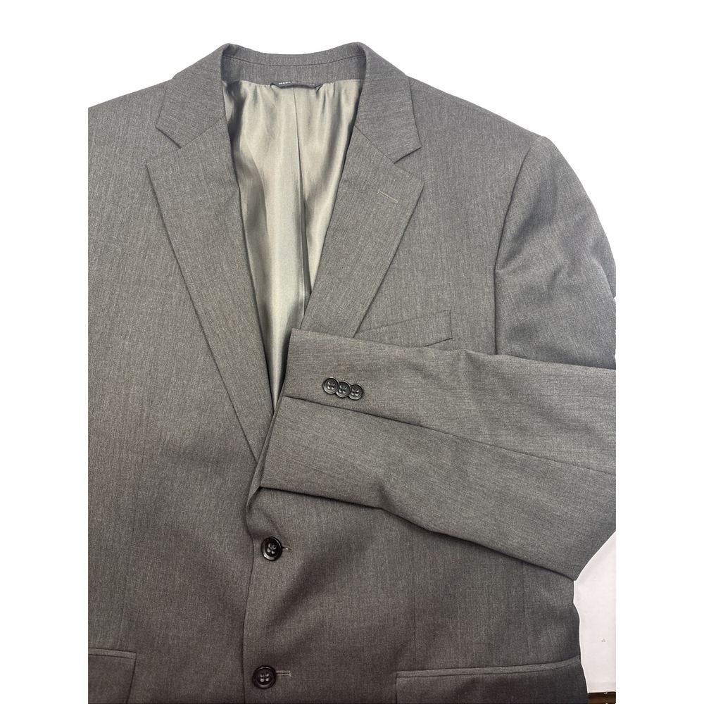 Banana‎ Republic Blazer Men's 42R Gray 100% Italian Wool Two-Button Jacket